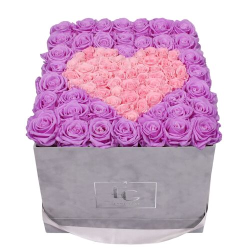 Heart Symbol Infinity Rosebox | Baby Lilli & Bridal Pink | L