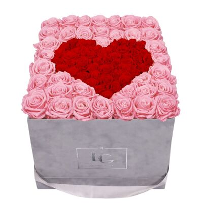 Cuore Simbolo Infinity Rosebox | Rosa da sposa e rosso vivo | l
