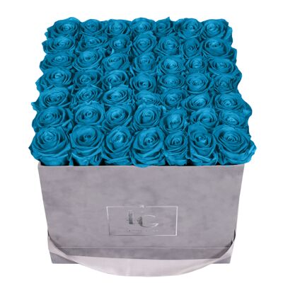 Classic Infinity Rose Box | Aquamarines | L