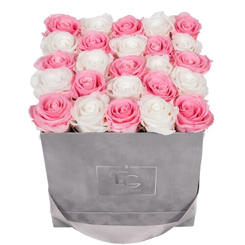 Mix Infinity Rosebox | Bridal Pink & Pure White | M