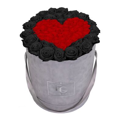 Rosebox infini symbole coeur | Beauté noire et rouge vibrant | L