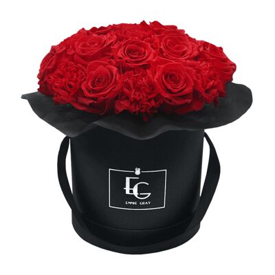 Splendido garofano Infinity Rosebox | Rosso vibrante | S