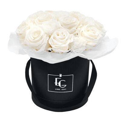 Splendido garofano Infinity Rosebox | Bianco puro | S