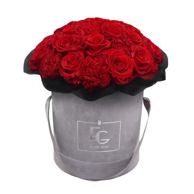 Splendido garofano Infinity Rosebox | Rosso vibrante | M