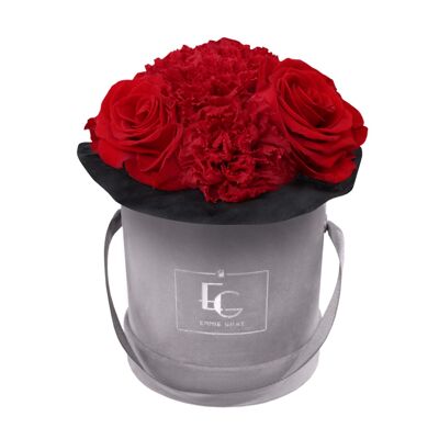Splendid Carnation Infinity Rosebox | Vibrant Red | XS