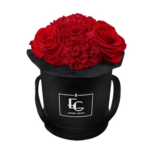 Splendid Carnation Infinity Rosebox | Vibrant Red | XS