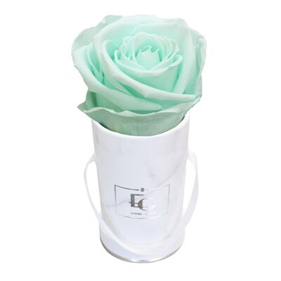 Classic Infinity Rose Box | Minty Green | XXS | Box: Marble White Round