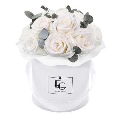 Splendid Eucalyptus Infinity Rosebox | Pure White | S