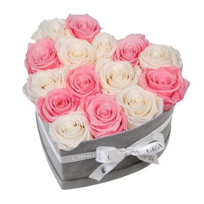 Mix Infinity Rosebox | Rosa da sposa e bianco puro | M