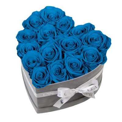 Classic Infinity Rose Box | Aquamarines | M