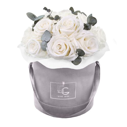 Splendid Eucalyptus Infinity Rosebox | Pure White | S