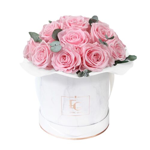 Splendid Eucalyptus Infinity Rosebox | Bridal Pink | S