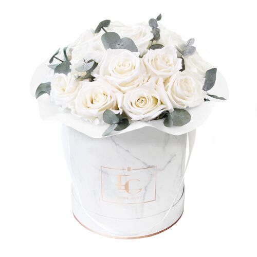Splendid Eucalyptus Infinity Rosebox | Pure White | M