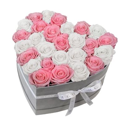Classic Infinity Rose Box | Bridal Pink & Pure White | L