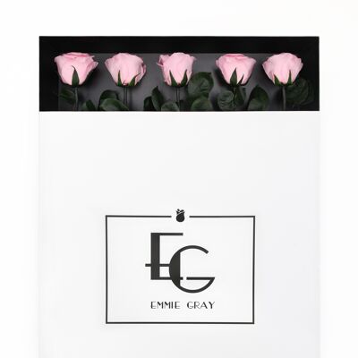 Rosa infinita de tallo largo | rosa nupcial | 5 rosas