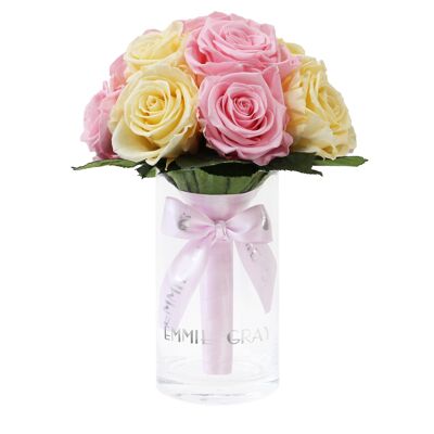 Bouquet Romantique Infini | Rose nuptiale et champagne | S