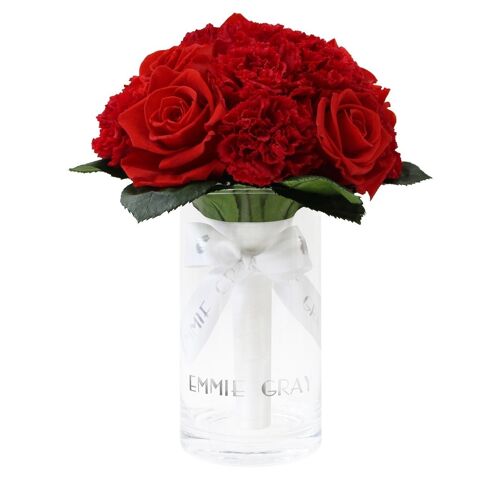 Romantic Carnation Infinity Bouquet | Vibrant Red | S