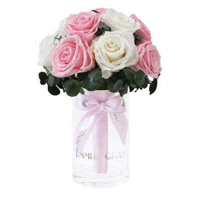 Romantic Eucalyptus Infinity Bouquet | Bridal Pink & Pure White | S