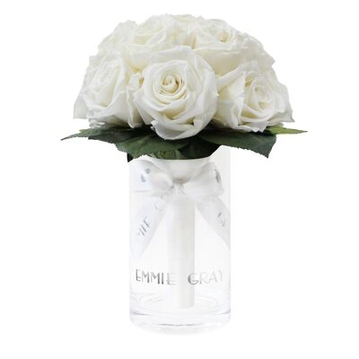 Bouquet romantico dell'infinito | Bianco puro | S