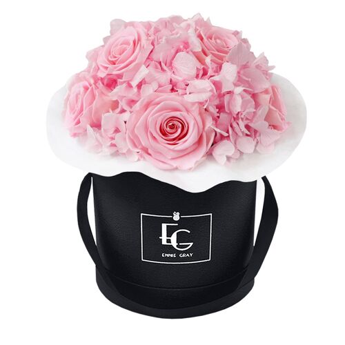 Splendid Hydrangea Infinity Rosebox | Bridal Pink | S