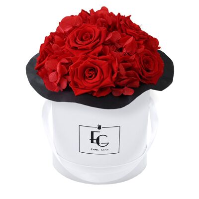 Splendida Ortensia Infinity Rosebox | Rosso vibrante | S