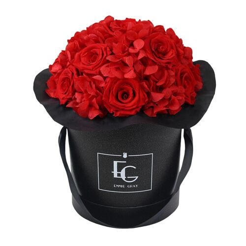 Splendid Hydrangea Infinity Rosebox | Vibrant Red | M