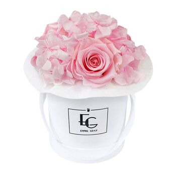 Splendide Hortensia Infinity Rosebox | Rose nuptiale | XS