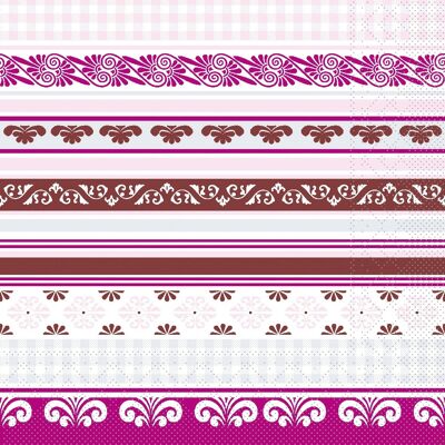 Servilleta desechable Jule en rosa marrón de tejido 33 x 33 cm, 20 piezas