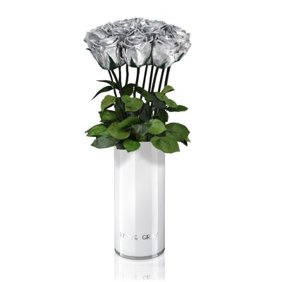 Classic Vase Set | Silver | 10 ROSES