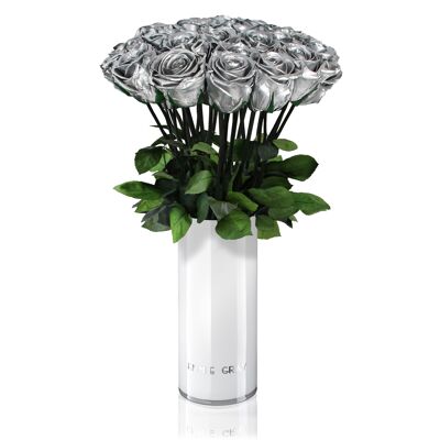 Ensemble de vases classiques | Argent | 15 ROSES