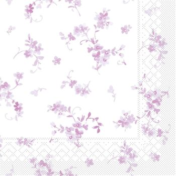 Serviette jetable Bonnie en baie en tissu 33 x 33 cm, 20 pièces - floral