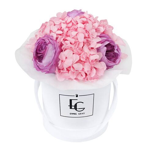 Splendid Peony Mix Infinity Rosebox | Baby Lilli & Bridal Pink | XS