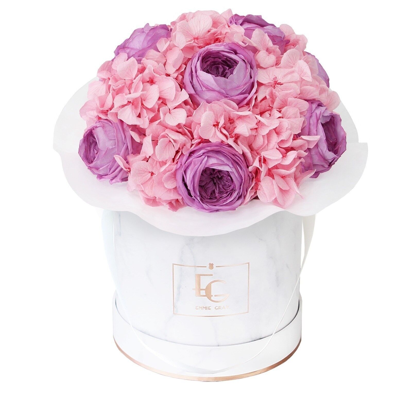 Splendida Peonia Mix Infinity Rosebox | Baby Lilly e rosa da sposa | S