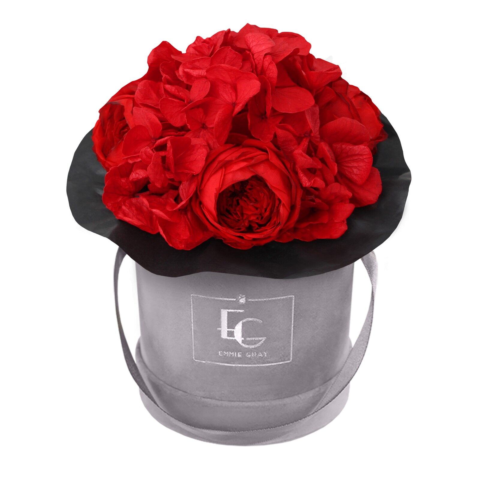 Splendida scatola di rose Infinity Peony | Rosso vibrante | XS