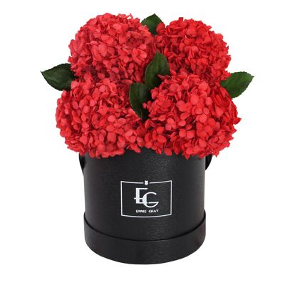 Signature Hydrangea Infinity Rosebox | Rosso vibrante | S