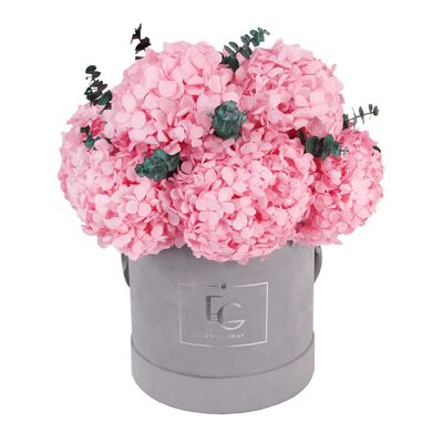 Signature Hydrangea Infinity Rosebox | Bridal Pink | M