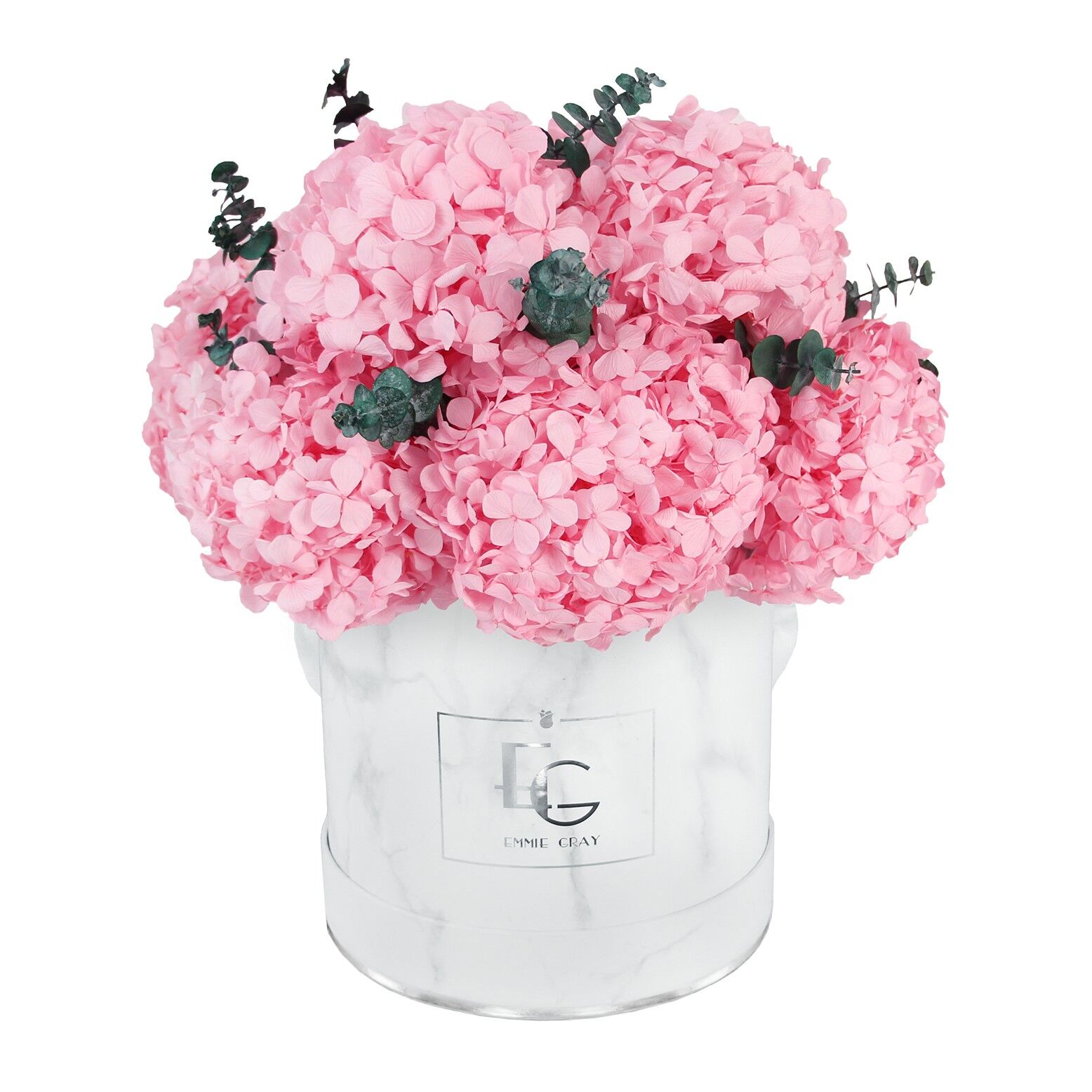 Signature Hydrangea Infinity Rosebox | Bridal Pink | M