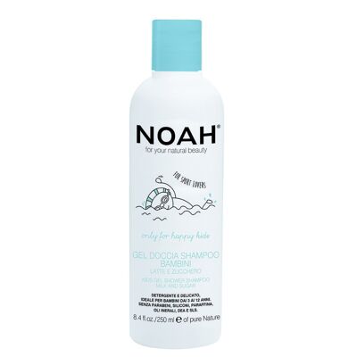 NOAH – Shampoing et Gel Douche Enfants au Lait et au Sucre 250ML