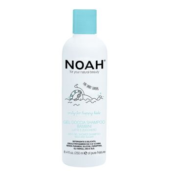 NOAH – Shampoing et Gel Douche Enfants au Lait et au Sucre 250ML