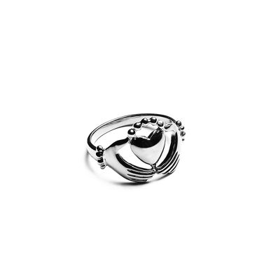 Silberner Claddagh-Ring