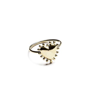 Vermeil large heart ring