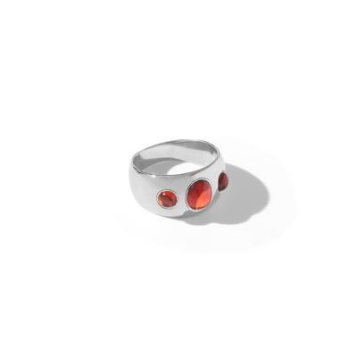 Jeanne Ring in Silver and Garnets