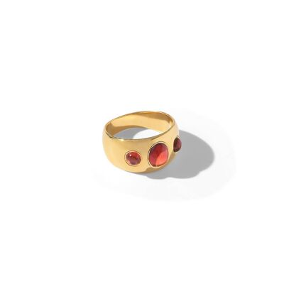 Jeanne Ring in Silver Vermeil and Garnets