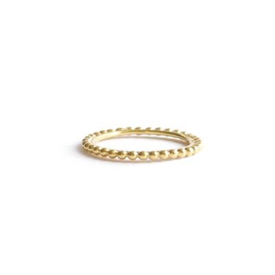 Anillo linea bead de vermeil