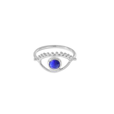 Bague Œil Ajna Argent et Lapis Lazuli