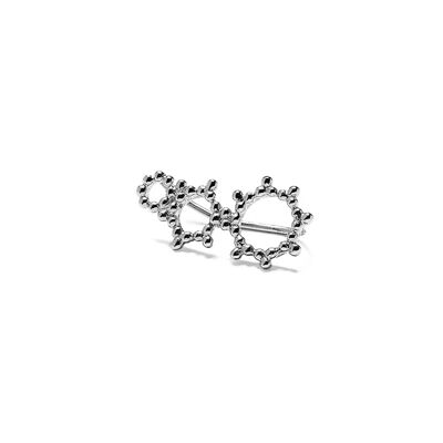 Trio of suns earring (the unit) Silver