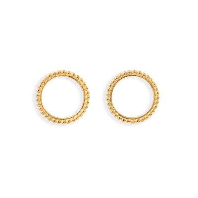 Pearl Circle Earrings in Vermeil