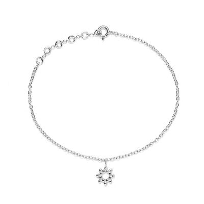 Pulsera mini sol plata