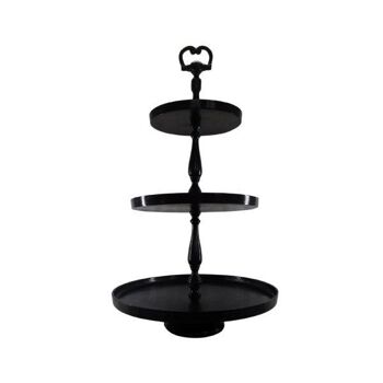 Etagere XL - Métal - 3 Niveaux - Machu Pichu - Noir Antique - Hauteur 69cm 1