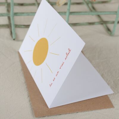 Postkarte mit Verschluss Sie sind eine echte Sonne!